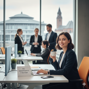 Gründerin im TowrHub Coworking Space