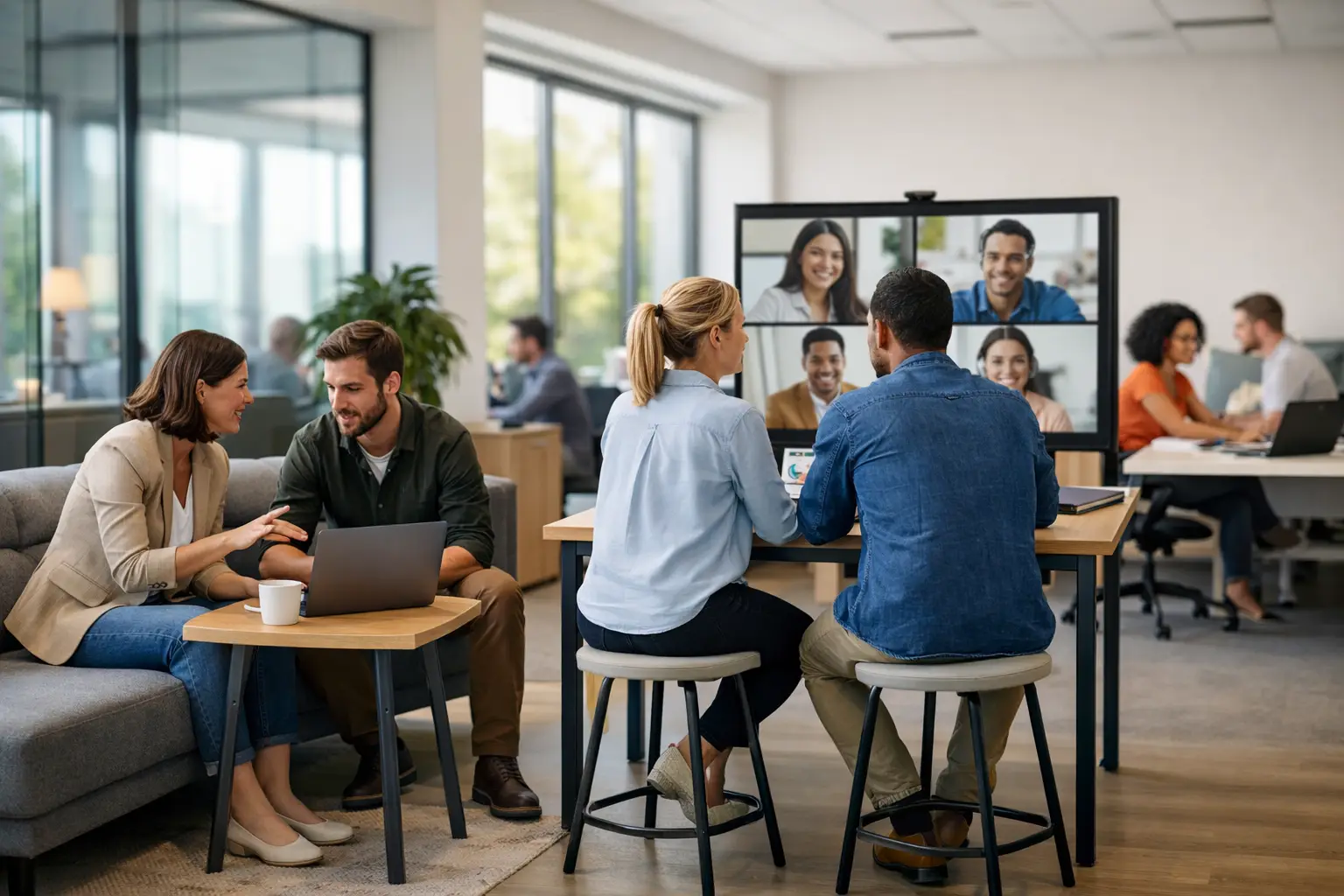 Die besten Bürooptionen für hybride Teams